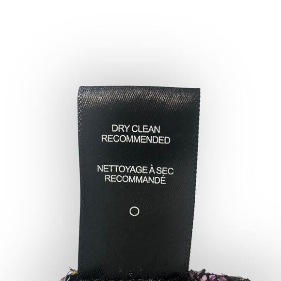 AFRM Button Front Puff Sleeve Floral Maxi Dress Size M Black Micro Floral Multi - Picture 9 of 11